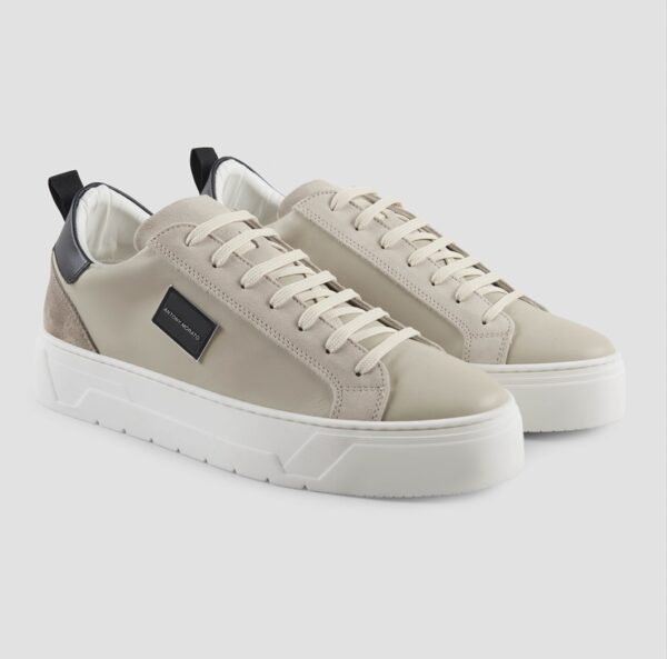 SNEAKER METAL BOLD MIX IN PELLE