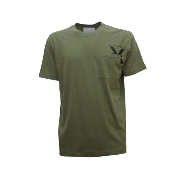 John Richmond t-shirt con logo e taschino