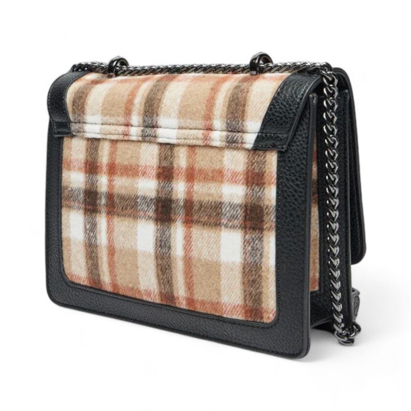 Blauer borsa tartan tracolla