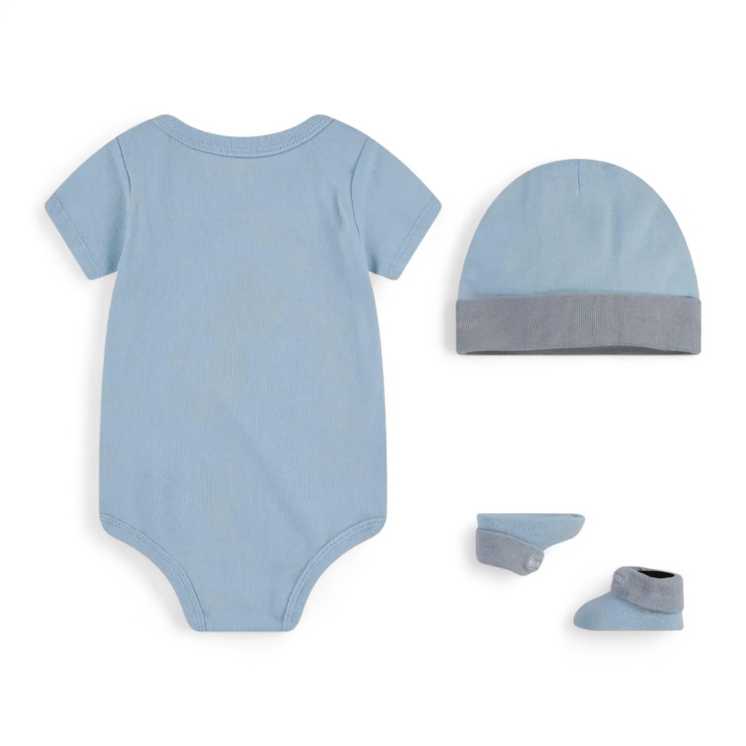 Set body con berretto e babbucce 0-6M