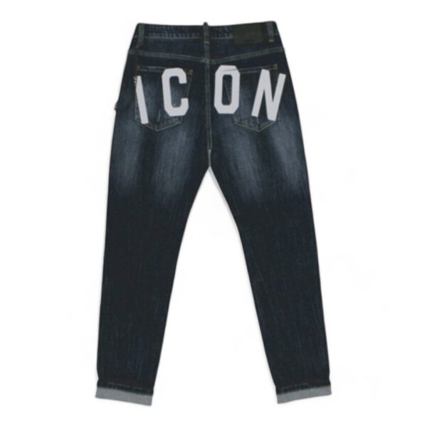 Icon jeans logo posteriore uomo