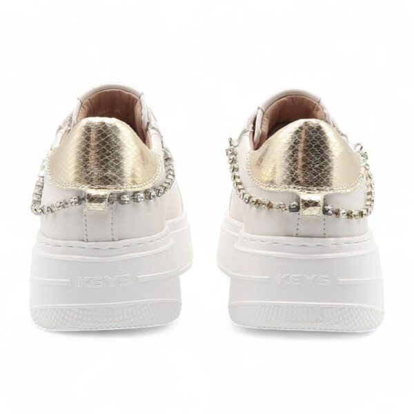 Keys sneakers con catena in strass